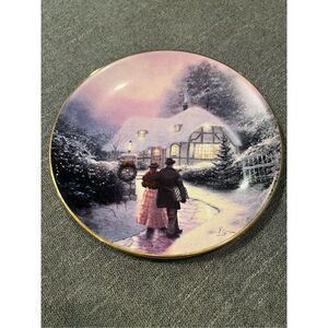 Thomas kinkade home for the holidays the warmth of home decorative plate
